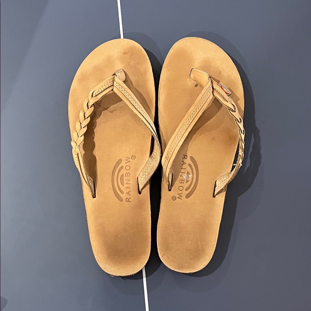 Rainbow Women's Braided Tan Sandals